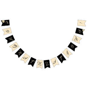 Elegante Rose Sepia und Black Wedding Wimpelkette