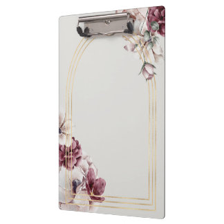 Elegante Rose | Stilvoll Klemmbrett