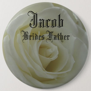 Elegante Rose Stilvolle Classy Brides Father Weddi Button