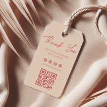 Elegante Rose- und Elfenbein-Dankeschön-Anhänger