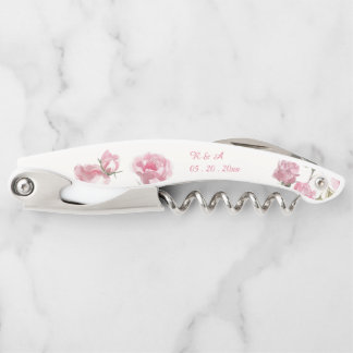 Elegante Rose Wasserfarben Kellnermesser