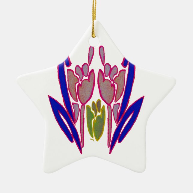 Elegante Rose Watercolor Kunst, Dichtung und Musik Keramikornament (Vorne)