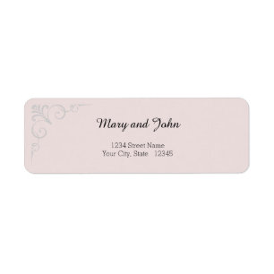 Elegante Rose Wedding Label Rücksendeadresse