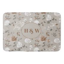 Elegante Rose & Weindesign Bath Mat