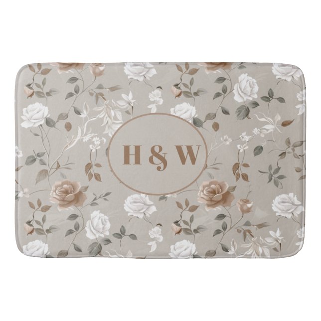 Elegante Rose & Weindesign Bath Mat Badematte (Vorderseite)