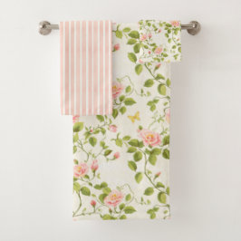 Elegante Rose Weinroute Mendrisiotto Badhandtuch Set