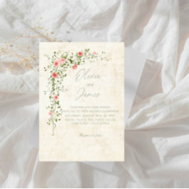 Elegante Rose Wreath Wedding Party Einladung