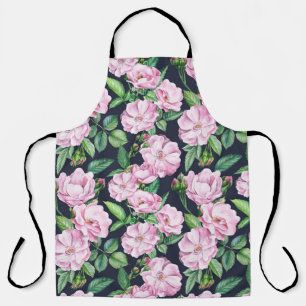 Elegante Rose Zweige Wasserfarbe Schürze