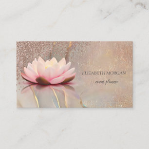 Elegante Roségold-Diamanten-Opal-Lotus Visitenkarte