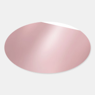 Elegante Roségold leere moderne Trendvorlage Ovaler Aufkleber
