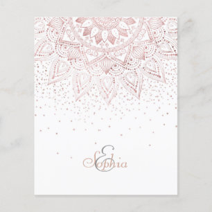 Elegante Roségold-Punkte-Mandala Flyer