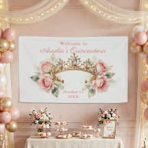 Elegante Roségold-Tiara für Quinceañera in Blushpi