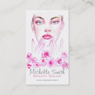 Elegante Rosen Blumenstrauß Visitenkarte