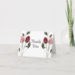 Elegante Rosen Danke Karte
