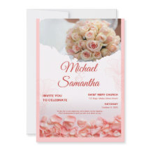 Elegante Rosen-Hochzeitseinladung