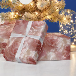 Elegante Rosen-Schamrot-Seiden-Glanz abstraktes Mu Geschenkpapier