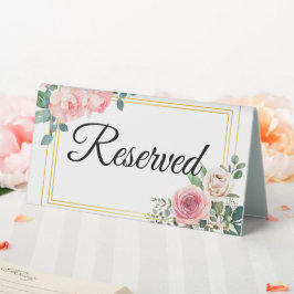 Elegante Rosen und Blätter Tischaufsteller