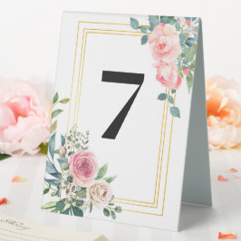 Elegante Rosen und Blätter Tischaufsteller