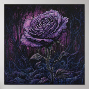 Elegante Rosenblumen-Wandbehänge Warme Innenräume Poster