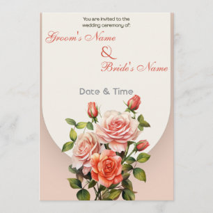 Elegante Rosenbogen Save-the-Date-Karte Save The Date
