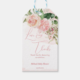 Elegante Rosendusche Geschenkanhänger