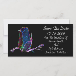 Elegante Rosenknospe Floral Wedding speichern das Save The Date