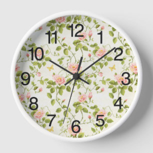 Elegante Rosenrebenblüte Uhr