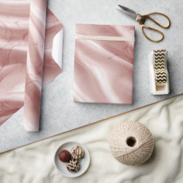Elegante Rosenrot Seiden Glanz abstraktes Muster Geschenkpapier