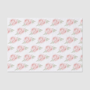 Elegante Rosenröte Pinkfarbenes Florales Seidenpapier