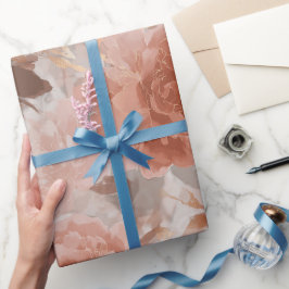 Elegante Rosenröte Seiden Glanz abstraktes Muster Geschenkpapier