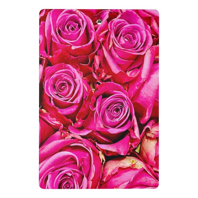 Elegante Roses Mini-Zwischenablage Mini Klemmbrett (Rückseite)