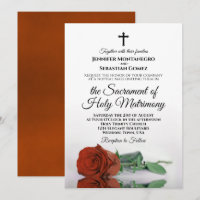 Elegante Rost Orange Rose Moderne katholische Hoch