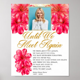 Elegante Rosy Floral Beerdigung Gedicht-Zeichen Poster