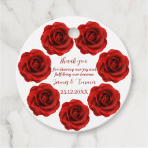 Elegante Rote Blume Personalisiert Hochzeit