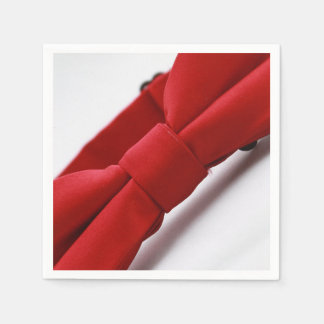 Elegante rote Fliege Papiertaschentuch Serviette