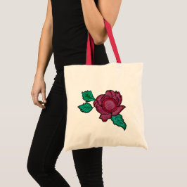 Elegante rote florale Rosentasche Tragetasche