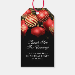 Elegante rote Gold-Ornamente Weihnachtsfeier Geschenkanhänger