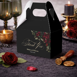 Elegante rote grüne gothische florale düstere dunk geschenkschachtel
