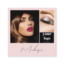 Elegante Röte-Pink-Schwarze Schrift 3 Foto-Make-up