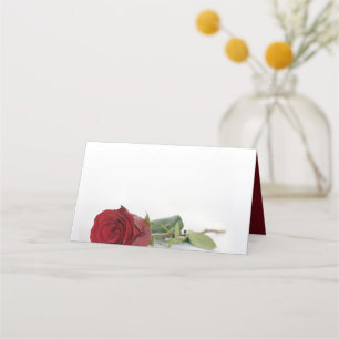 Elegante Rote Rose Blank DIY Print Wedding Platzkarte