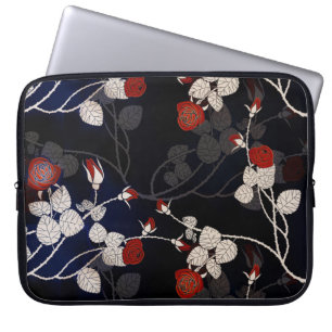 Elegante Rote Rose Blume Laptopschutzhülle