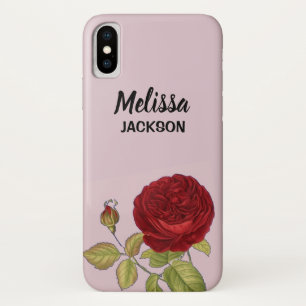 Elegante rote Rose Blume rosa Case-Mate iPhone Hülle