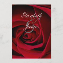 Elegante Rote Rose Einladung