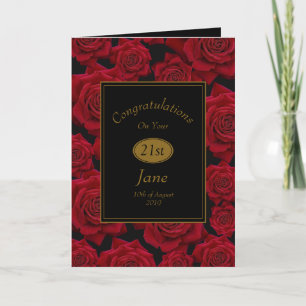 Elegante Rote Rose Herzlichen Glückwunsch zum Gebu Karte