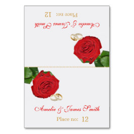 Elegante Rote Rose Hochzeitstische Karten Sitzplät