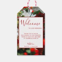 Elegante rote Rosen blühen Blume blumenreiche Hoch Geschenkanhänger