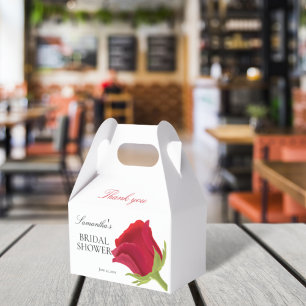 Elegante rote Rosen-Brautjungfernparty  Geschenkschachtel