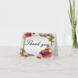 Elegante Rote Rosen danken Ihnen zu kardieren Dankeskarte