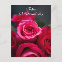 Elegante Rote Rosen Feiertagspostkarte