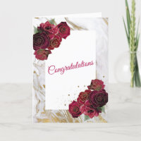Elegante Rote Rosen Goldmedaille Hochzeit
